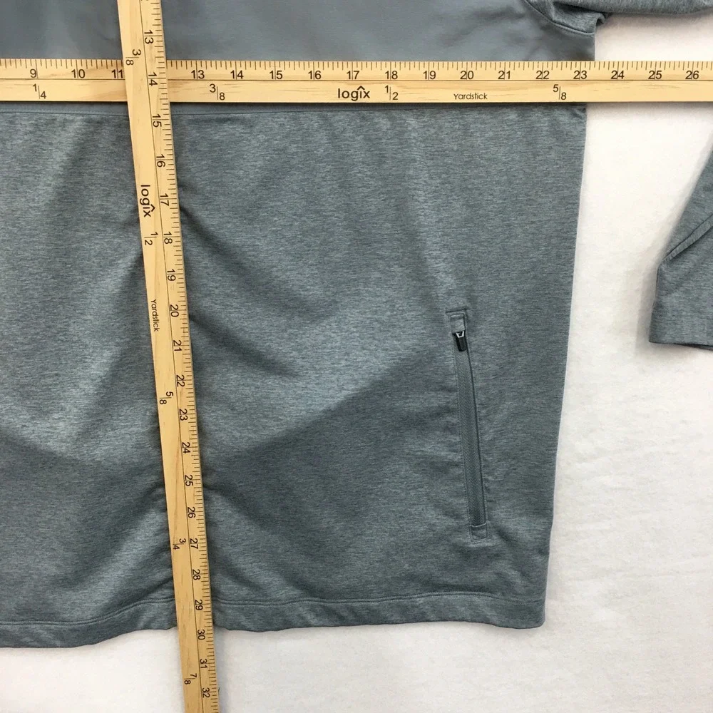 Vuori Mens XL Gray Performance Full Zip Training Jacket Mock Neck Activewear